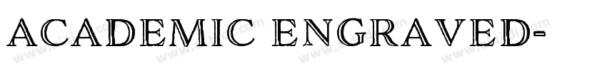 academic engraved字体转换